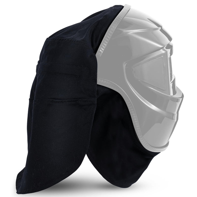 Jecery 2 Pcs Welding Helmet Cover and Helmet Bib Set, Welding Accessories with Press Fit Seal for Neck Protection, Fits Most(Classic,Black) Classic Black