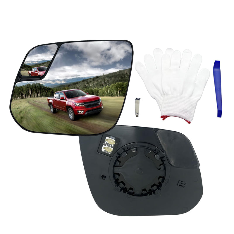 Right Passenger Side Mirror Replacement for Chevrolet Chevy Colorado,GMC Canyon 2015 2016 2017 2018 2019 2020 2021 2022 Rear View Mirrors Glass with Power Heated (OEM#：23191161) passenger side(right)