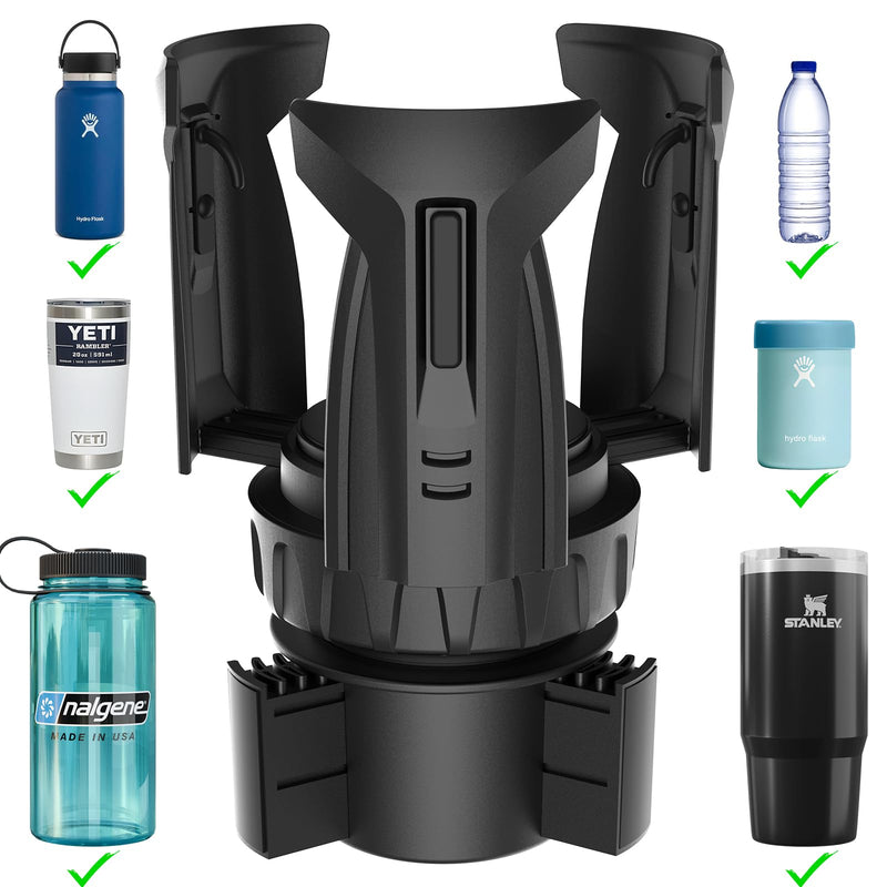 Automatic Car Cup Holder Expander, Large Water Bottles Holder for Yeti, Hydro Flask, Nalgene, Stanley, Owala 24/32/45/50 oz Travel Tumbler & Mug, Adjustable Car Cup Insert Car Accessories CUP03 1PACK