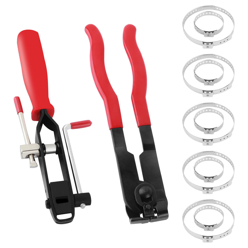 CV Boot Clamp Pliers Kit,1PCS CV Joint Boot Clamp Pliers + 1PCS Ear Clamp Pliers + 10PCS CV Boot Clamps,Universal CV Axle Boot Clamp Tool Car Accessories for Most Vehicles (Clamp Pliers/2PCS) Clamp Pliers/2pcs