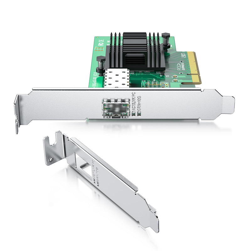 REDLUX 10GB PCI-e Network Card(NIC) with Intel 82599EN Chip, Single SFP+ Port, Compare to Intel X520-DA1, PCIE 2.0 X8, Support Windows/Windows Server/Linux/Vmware Esxi 10G Intel X520 (1xSFP+)
