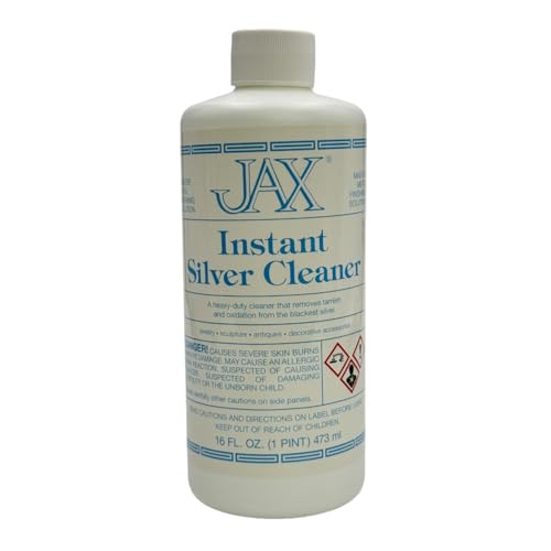JAX Instant Silver Cleaner - Metal Finishing Solution - Heavy Duty Cleaner - Pint 16 Fl Oz (Pack of 1)