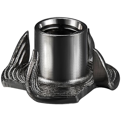 Wensilon 100pcs M6x9 T-nut Black Four-jaw - for Home, Hotel Outdoor Threaded Insertion M6