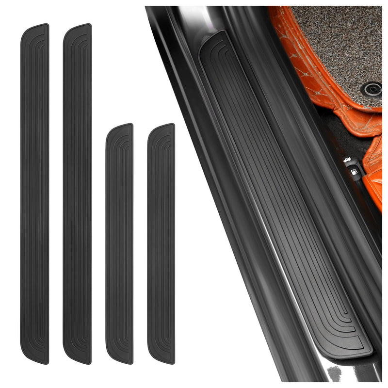 4PCS Car Door Sill Protector,Anti-Scratch & Waterproof Car Door Sills Scratch Protection,Universal Car Exterior Accessories Automotive Door Entry Guard for Car,Truck,SUV (Black, Width 1.57") Width 1.57" Black