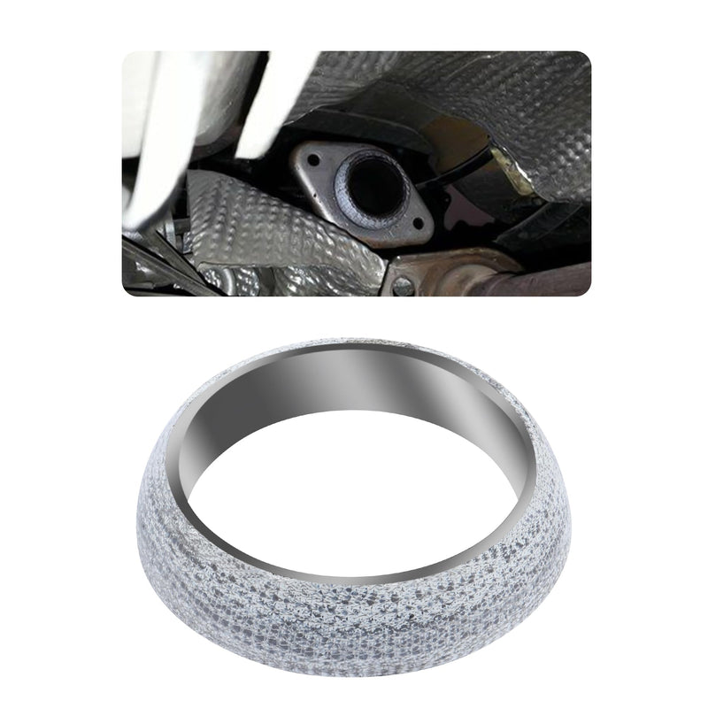 ID 2.56"/65mm Car Exhaust Manifold Gasket,Graphite Construction Exhaust Donut Gasket Seal Muffler Ring,Automotive Replacement Exhaust Flange Gasket for Stop Leakage (65mm) 65mm