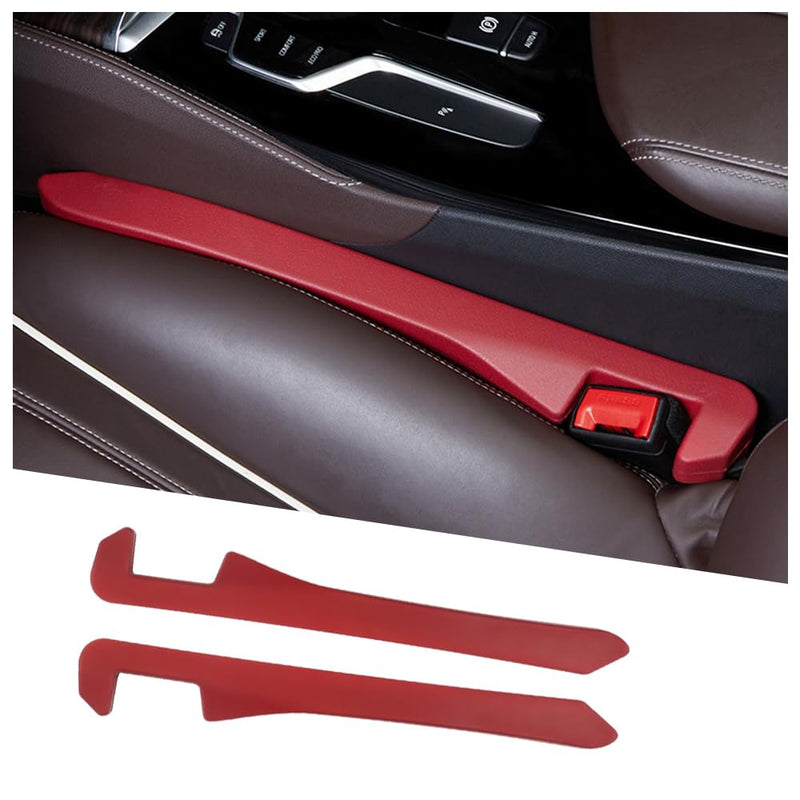 2PCS Car Seat Gap Filler,Flexible Seat Gap Organizer Between Seats for Tightly Filling Seat Gaps,Universal Car Side Seat Gap Filler Interior Car Accessories for Women & Men (Red) Red