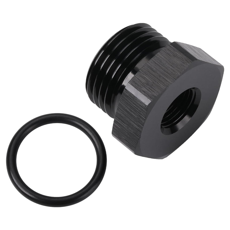 8AN -8 ORB O-ring Boss to 1/8 NPT Female Port Fitting Adapter Reducer Aluminum Black -8 ORB to 1/8 NPT Female
