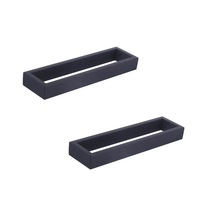 GERZWY Modern Black Towel Holder Stainless Steel Towel Ring for Bathroom Lavatory Wall Mount Contemporary Style 2 Pack HG1716-2BK
