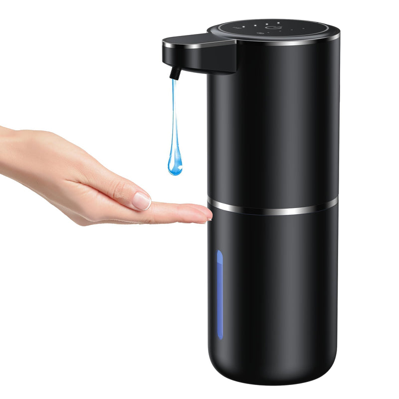 Automatic Soap Dispenser Touchless Automatic Liquid Soap Dispenser 4 Adjustable 1200mAh Soap Dispensing Levels Wall Mount for Kitchen and Bathroom Black Gel