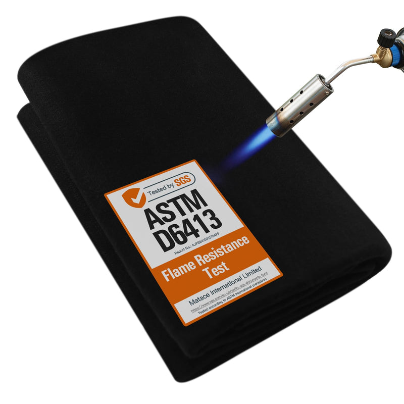 Matace Welding Blanket Fireproof 40x40 Inch Carbon Felt Soldering Mat & Pad, 5mm Flame Retardant Fabric, Heat Shield for Brazing, Automotive Repair, Grill & Smoker, HVAC Plumbing, Black 40x40" 1 Piece 1/5 Inch (5mm)