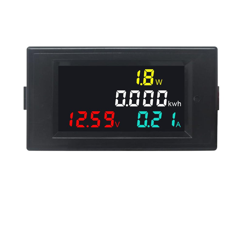 KETOTEK Voltmeter Ammeter DC 14-600V 20A, 4 in 1 Multimeter Panel Kwh Volt Amp Watt Meter, Digital Power Meter Energy Monitor DC Current Meter with Built-in Shunt 14-600V 20A(Built-in Shunt)