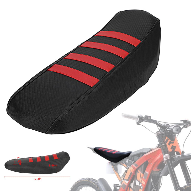 [AUSTRALIA] - Dirt Bike Seat Cover for Surron Thicken and Widen Seat Cushion Sur Ron Light Bee X/S Electric Bike Red,High Elastic Leather