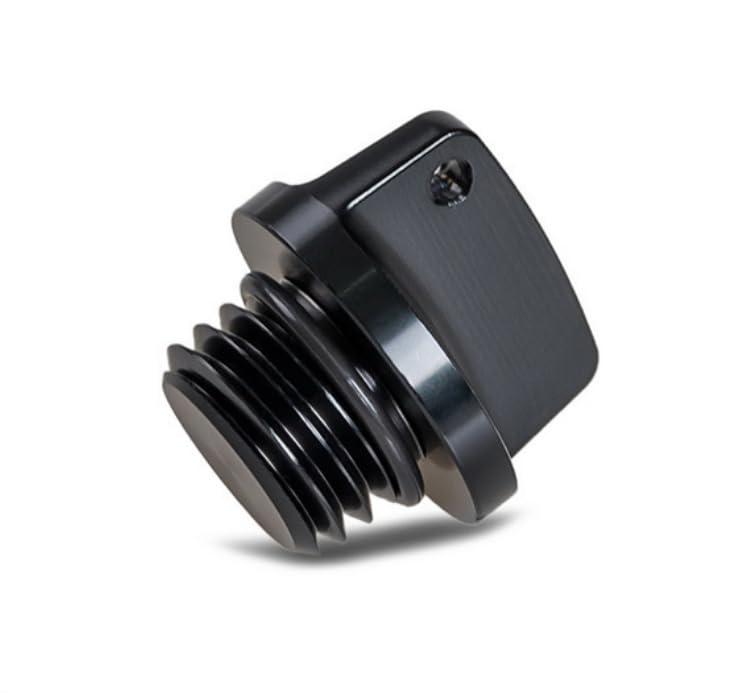 M20 * 2.5 Universal Motorcycle Engine Oil Filler Cap Screw Cover Plug Gray with O-ring Valve Oil Cap Transmission Tank Cover (Black) Black