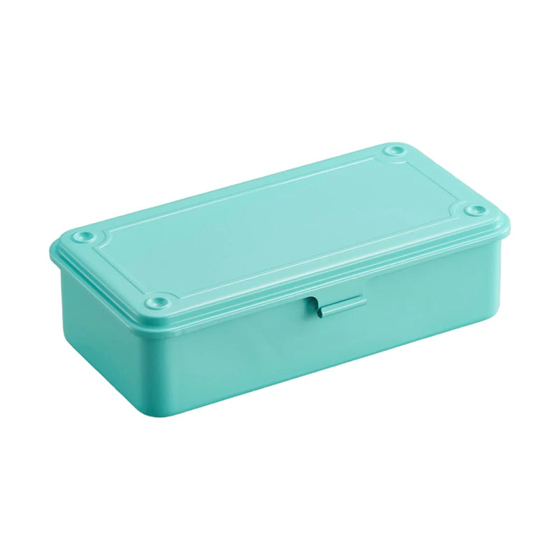 sugimura-ya TOYO Steel Tool Box T-190 SE (Summer Emerald Green) H7.99×W4.29×D2.20inch Steel Trunk For Pegs, Metal fittings, Pen, Accessory, And Utility Knife Made In Japan