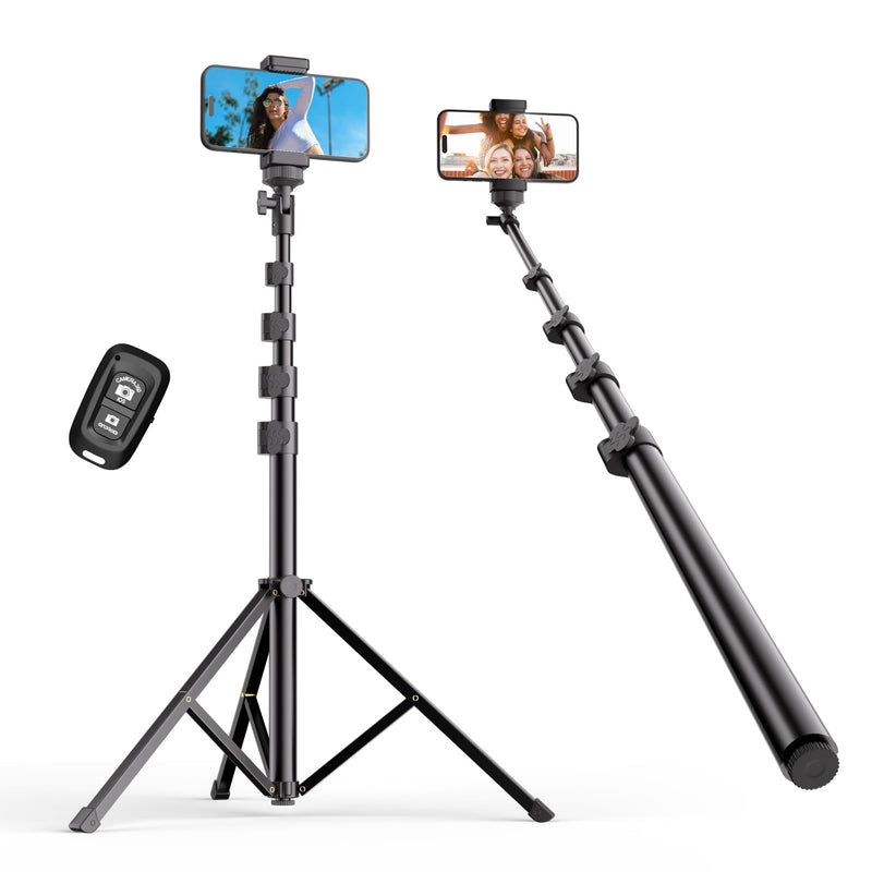EMART 62’’ Tripod for iphone, Adjustable Cell Phone Travel Tripod Stand with Remote for Video Recording, Smartphone Selfie Stand for Camera Ring Light Filming