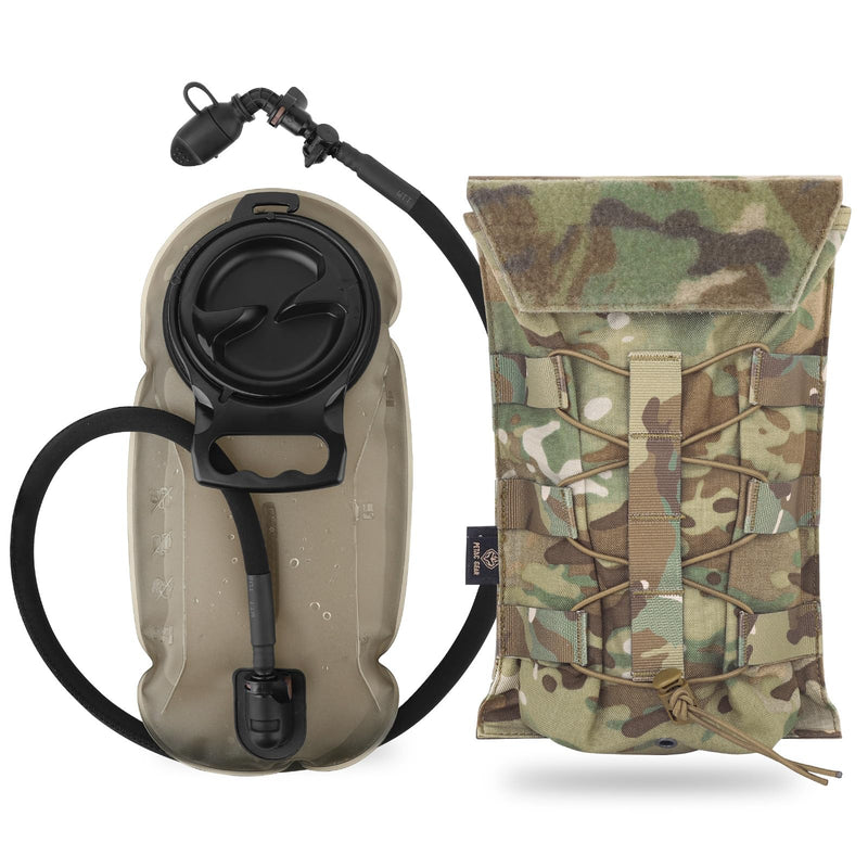 PETAC GEAR 1.5L / 3L Tactical Hydration Pack，Molle Carrier Pouch for 50 oz /100 oz Hydration Bladder Daypack Water Backpack. MC 1.5L combination set