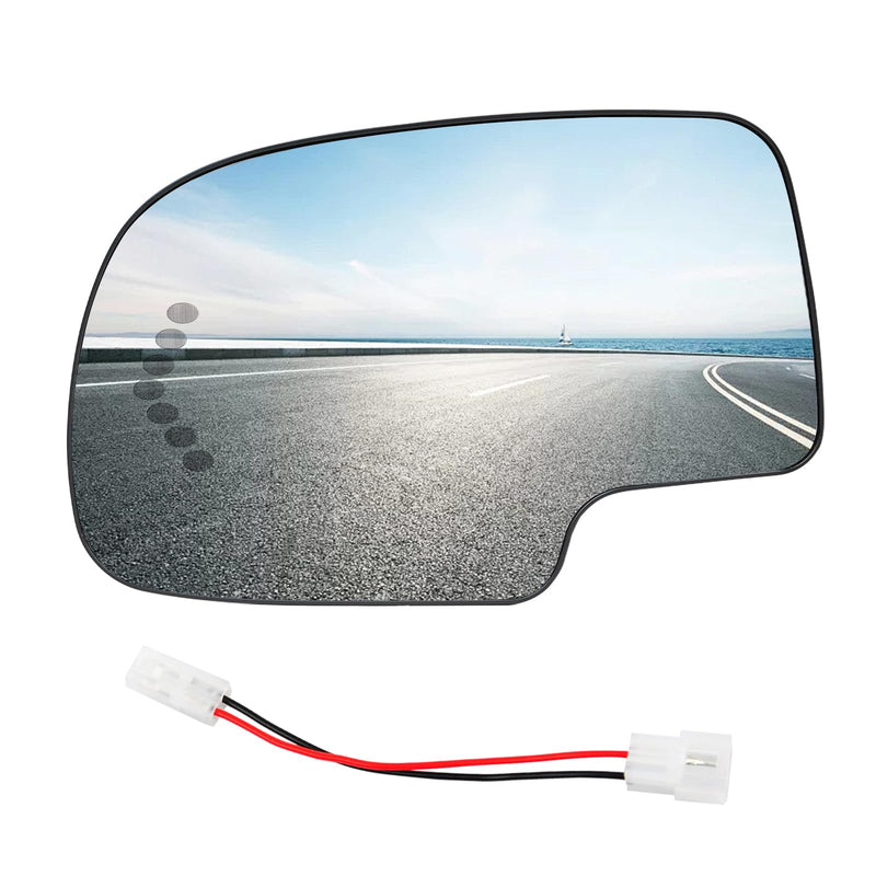 TOP-MAX Driver Side Mirror Glass Replacement for 2003-2006 Chevy Silverado GMC Sierra Tahoe Yukon Suburban Avalanche Cadillac Escalade, Heated Exterior Left Mirror with Turn Signal