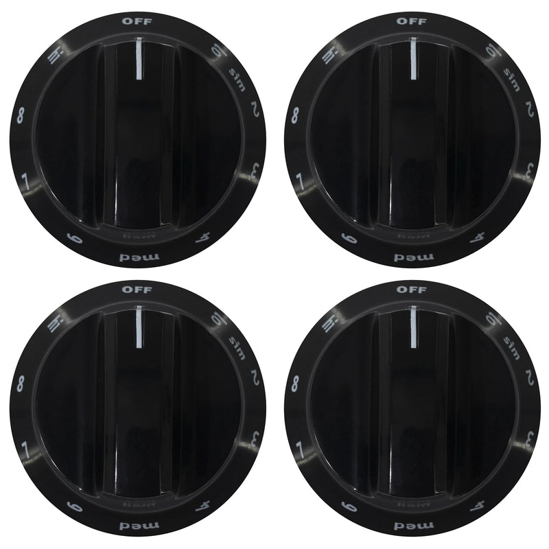 316544007 Stove Control Knob Black Compatible with Electrolux Range Oven Kitchen Burner Accessories (4PACK) 4 Pieces
