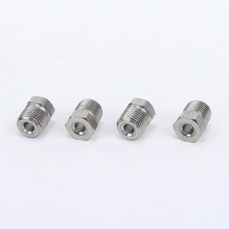 1/2 x 20 Inverted Flare Stainless Steel Tube Nuts for 3/16" Brake Line Tubing, Pack of 4 1/2x20 - 3/16"