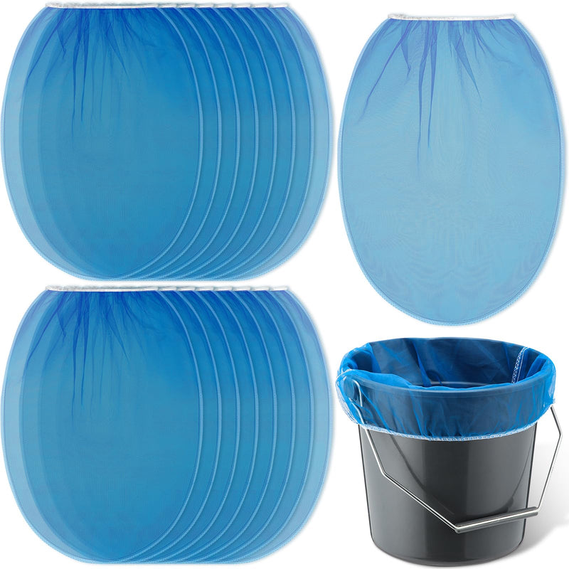 Windyun 60 Pcs Paint Strainer Bags 5 Gallon Fine Mesh Filter Bag Disposable Paint Bucket Strainer Mesh with Elastic Top Opening Hydroponic Filter Tool for Gardening(Blue) Blue