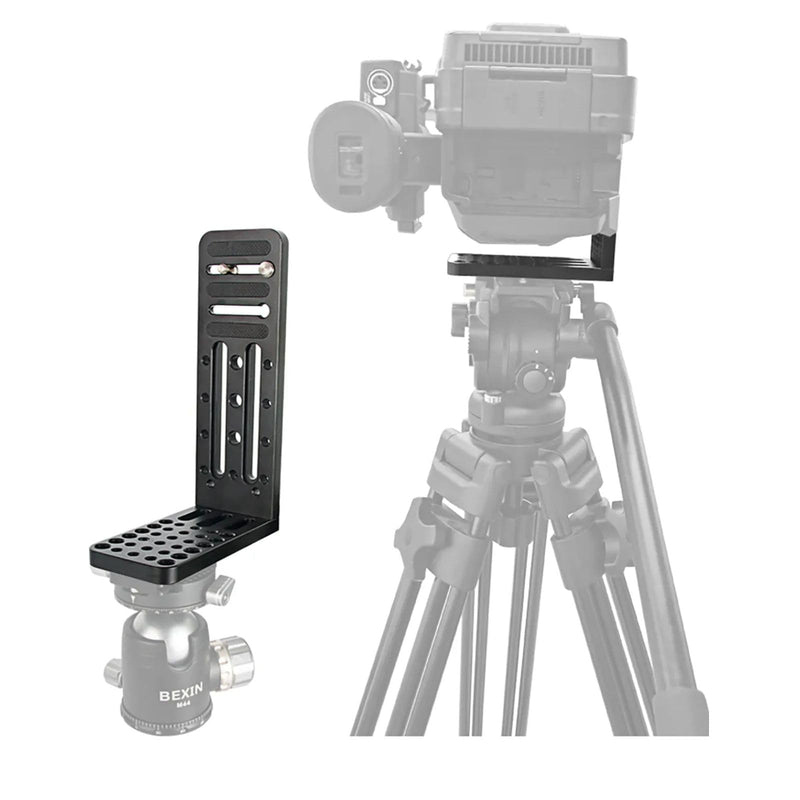 Camera L Bracket Vertical Horizontal Switching Tripod Quick Release Plate, DSLR Camera L Vertical Clapper Bracket Compatible with Canon Nikon Sony DJI Osmo Ronin Zhiyun Stabilizer Tripod Monopod