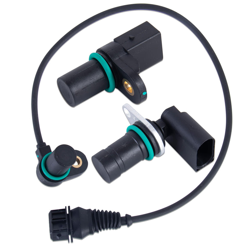  [AUSTRALIA] - 2PCS Camshaft Position Sensor and 1PC Crankshaft Position Sensor Compatible for BMW X3 X5 Z4 Z3 325i 330i Replace 12147539165 12141438082 12141709616