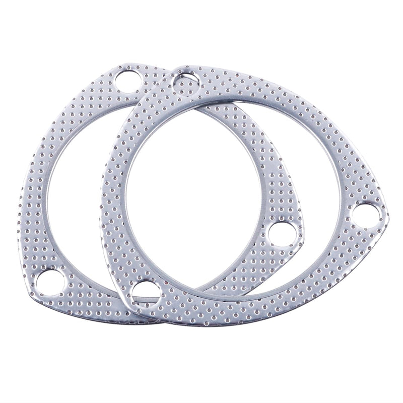 Exhaust Flange Gasket 3-inch 2Pcs 3-Bolt for Multipurpose Manifold Catalytic Converter Turbine Header Replacement Shaft Return Engine Exhaust Pipe… 3-ID3