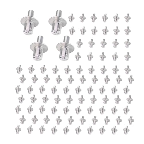 300 Pcs Hammer Drive Rivets, Aluminum Core Rivets with Round Head for Household, Mechanical Equipment, Electronic Equipment, Heavy-Duty Applications 300Pcs