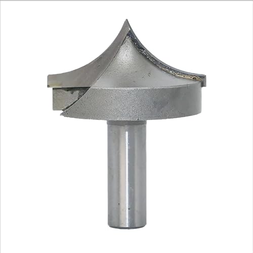 Point Cutting Roundover Router bit 1/2 inch Shank 2 inch Cutting Diameter Edging Cabinet Door Drawer Router bits Woodworking Carving milling Cutter 2in 1/2in