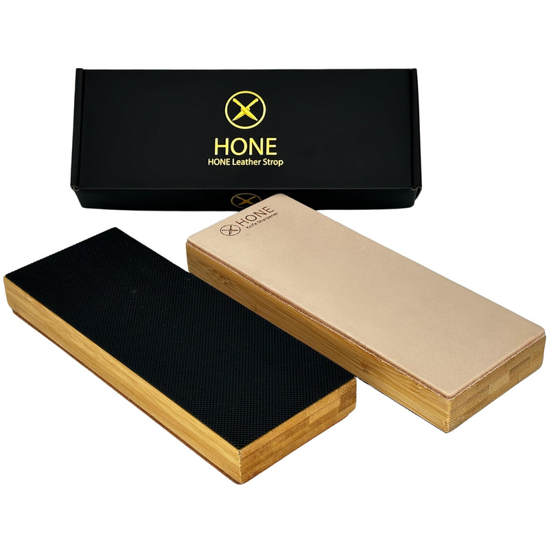 𝗛𝗢𝗡𝗘 𝗟𝗲𝗮𝘁𝗵𝗲𝗿 𝗦𝘁𝗿𝗼𝗽: Elevate your knife's sharpness with this premium accessory from the 𝗛𝗢𝗡𝗘 Knife Sharpener system.
