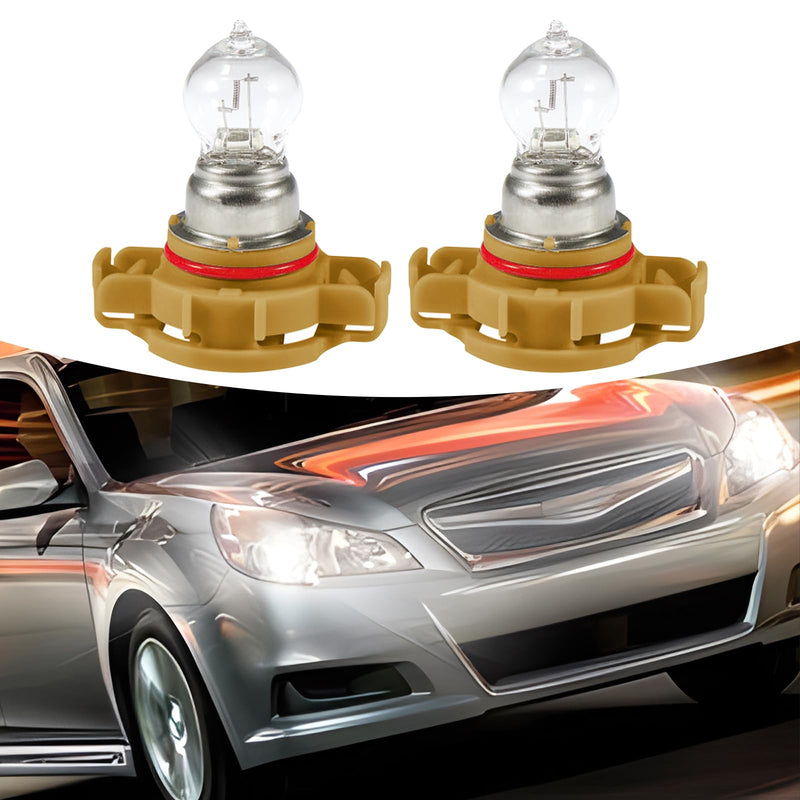 2 PCS Car Halogen Fog Light Bulb, PSX24W 3200-3500K Clear Light Source UV-resistant Quartz Glass Steering Brake Light, Lighting Replacement Modification Accessory, for Most Cars (White) 2 PCS White #PSX24W