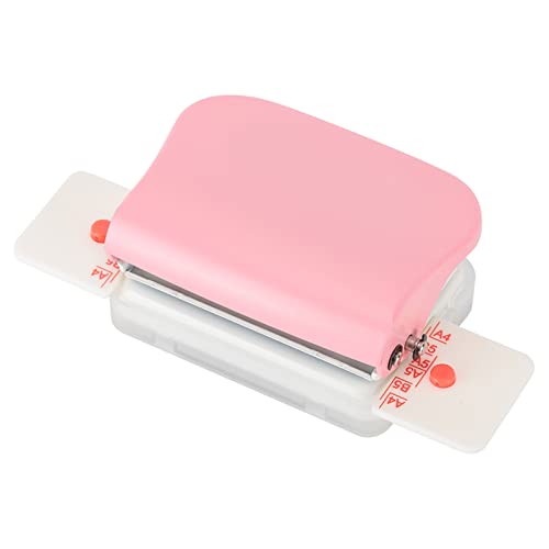 1PCS Paper Hole Punch, 99H9 Hole Puncher 26Hole 30Hole 20Hole Paper A4 B5 A5 LooseLeaf Manual Punching Machine Pink
