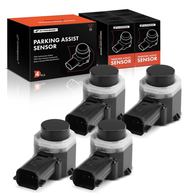 A-Premium (4-PC) Rear Reverse Backup Parking Assist Sensor Compatible with Select Ford Models - F-150 F150, F-250/F-350/F-450/F-550 Super Duty, 2015-2020, Replace# HC3Z15K859A