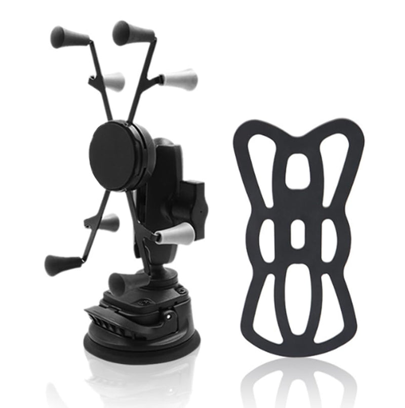 Strg Phone Mount with Twist-Lock Suction Cup Base, Universal Phone Holder for Car Truck Vehicle Windshields Window and More Smooth Surface