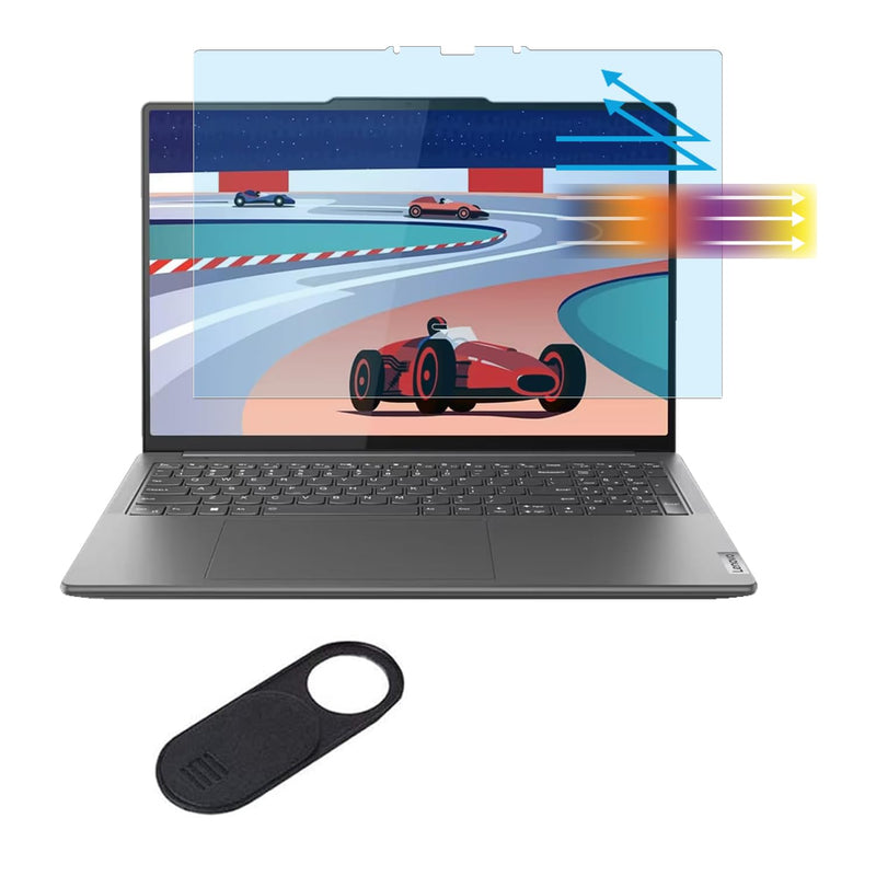 Screen Protector for Lenovo Yoga Pro 9i 16 inch Gen 9/8, Lenovo Slim Pro 9/9i 16", IdeaPad Slim 3 3i 5 5i Gen 10/9/8 16 Inch Laptop, Eye Protection Anti Blue Light Glare UV Blocking Filter Film