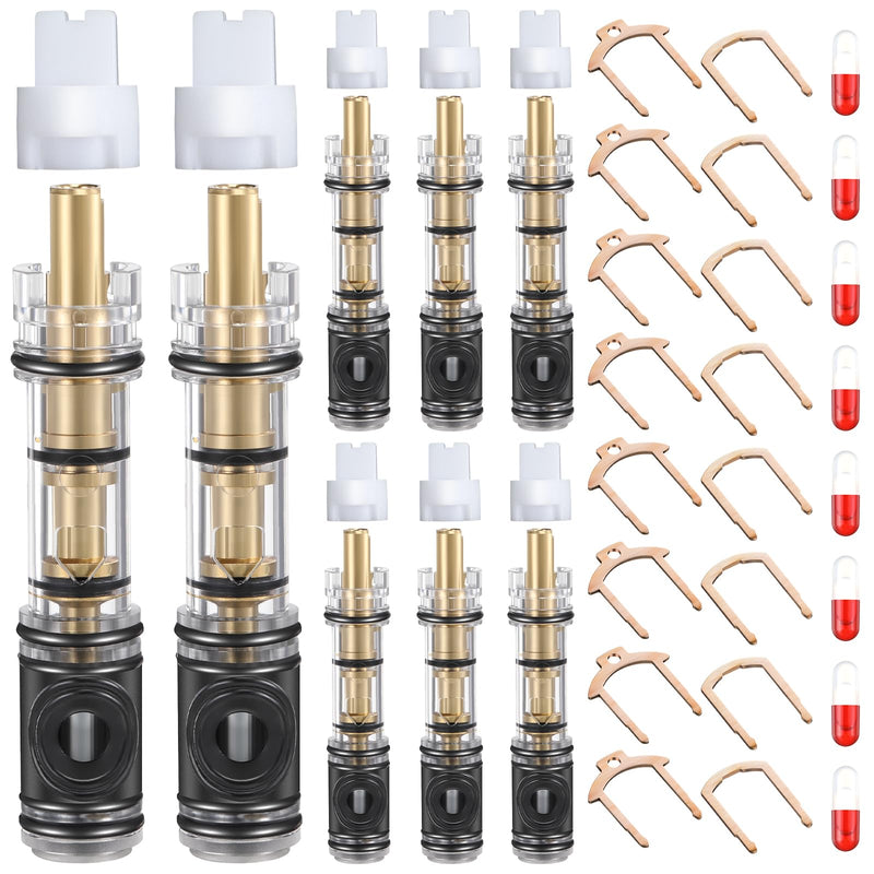 8 Pack Dual Seal Cartridge Replacement Compatible with Moen 1225 1225B Cartridge, One Handle Kitchen and Bathroom Faucet Cartridge Fits Single Handle Faucet Showers, Brass