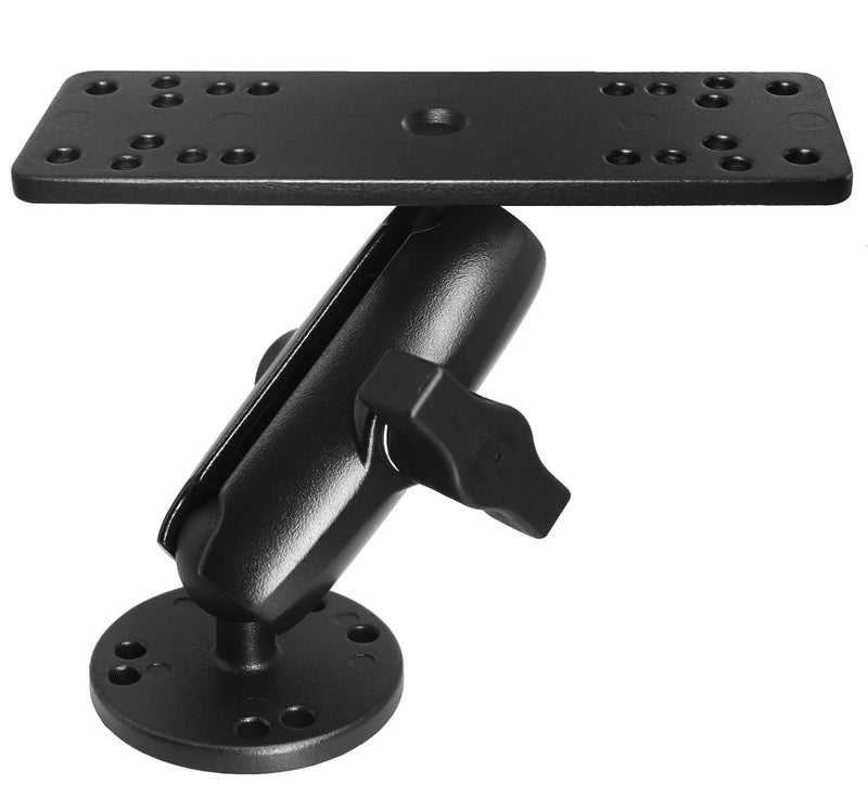 Aluminum Fish Finder Mount with 1" / B Size Ball, Marine Electronic/Depth Finder Mount for Boat, 360° Rotation, High Salt Water Resistant, Compatible with Garmin, Lowrance and More