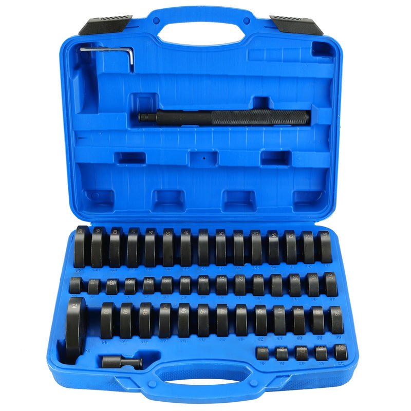 52 in 1 Custom Bushing Bearing Seal Driver Set | 52PCS Transmission Wheel Axle Bearing Race Seal Installer Remover Bearing Press Tool Kit Bushing Removal Puller Set