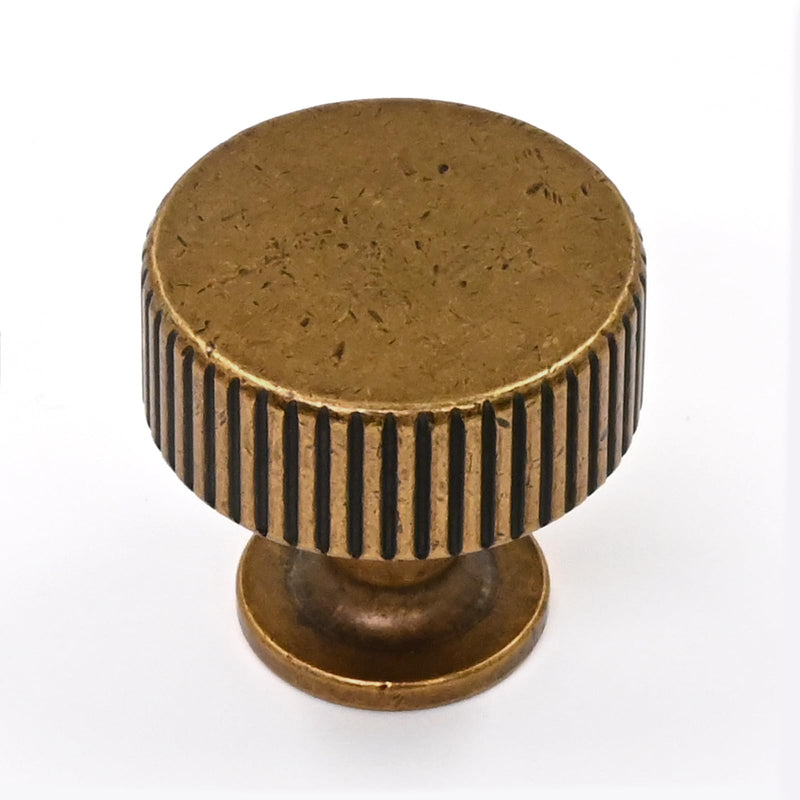 Asidrama 10 Pack Antique Brass Kitchen Cabinet Knobs Cabinet Hardware Zinc Knobs for Dresser Drawers Single Hole Knob
