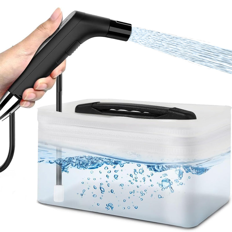 Portable Electric Bidet, Portable B-idet for Travel Rechargeable with 2.3L Water Tank, Mini Handheld High Pressure B-idet Sprayer P-ortable for Bathroom, RV Car Camping 2.3l Electric Bidet Single