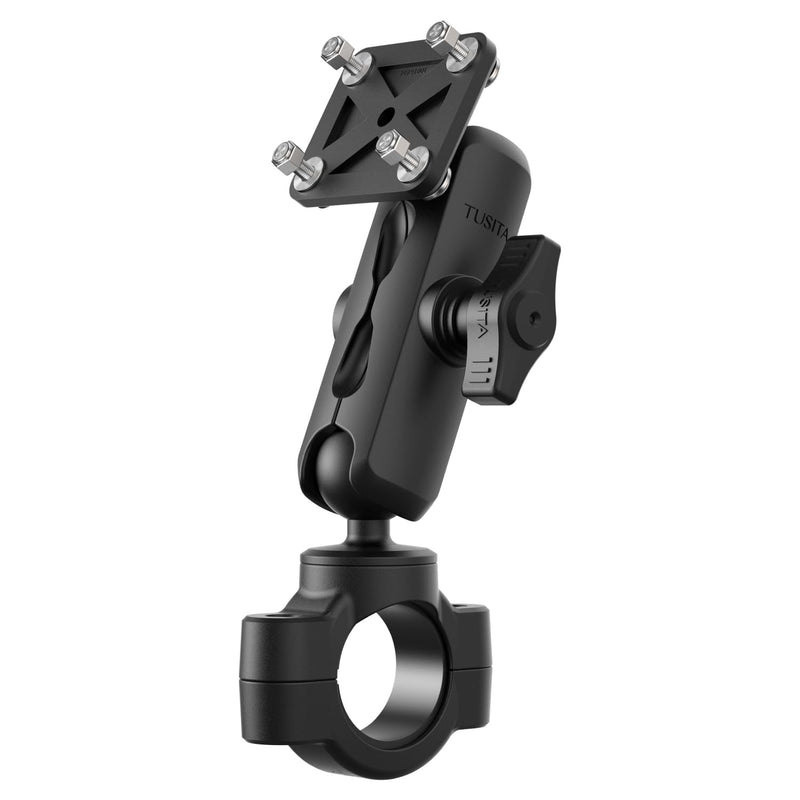 TUSITA Motorcycle GPS Mount Compatible with Garmin Montana, Zumo XT GPS - Handlebar Base with Medium Double Socket arm Medium Arm