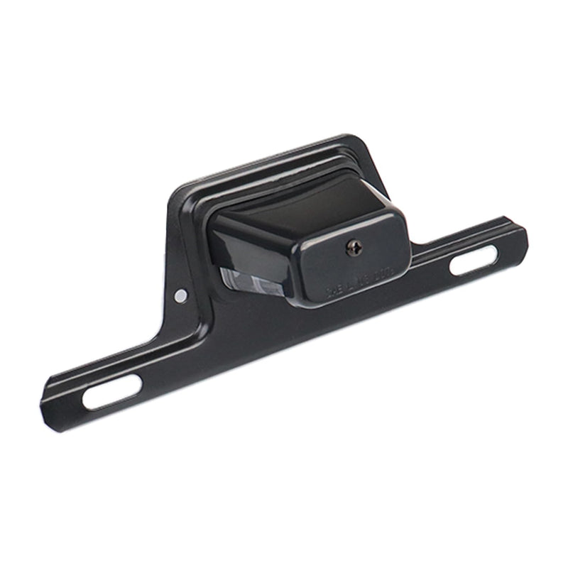 LED License Plate Light with License Plate Holder Bracket Mount Steel Metal Trailer License Plate Bracket ABS Housing PC Lens for Boat Trailer Truck 12V DC Tag Light with Bracket (Black) Black