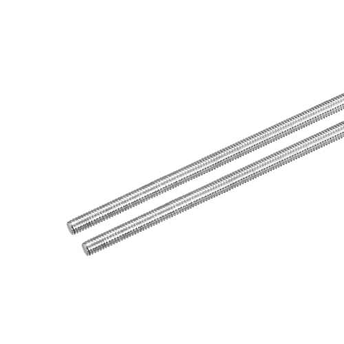TOP-VIGOR 2Pcs M4-0.7 x 400mm Length Fully Threaded Rod, 304 Stainless Steel Right Hand Threaded Rods, Fully Studding Rod Bar for Anchor Bolts, Clamps, Hangers and U-Bolts M4 x 400mm