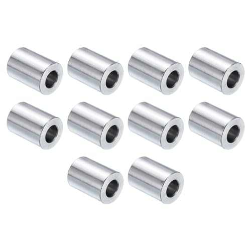 uxcell 10pcs Stainless Steel Spacer 3/8" Bore x 3/4" OD x 1" Length Screw Standoff Bushing Plain Finish Round Metal Spacer for 3/8 Screws Bolts and Rods 3/8" x 3/4" x 1"