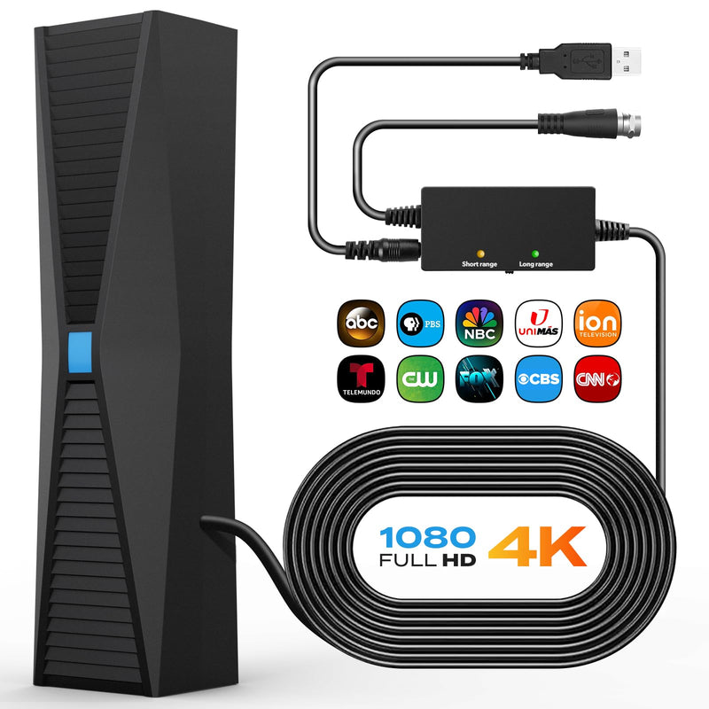 Tv Antenna for Smart TV Indoor, HD TV Antenna Indoor for Local Channels, TV Indoor/Outdoor with Amplifier and Signal Booster, Television Antenna Perfect 1k Miles Long Range Reception for 4k 1080p.…
