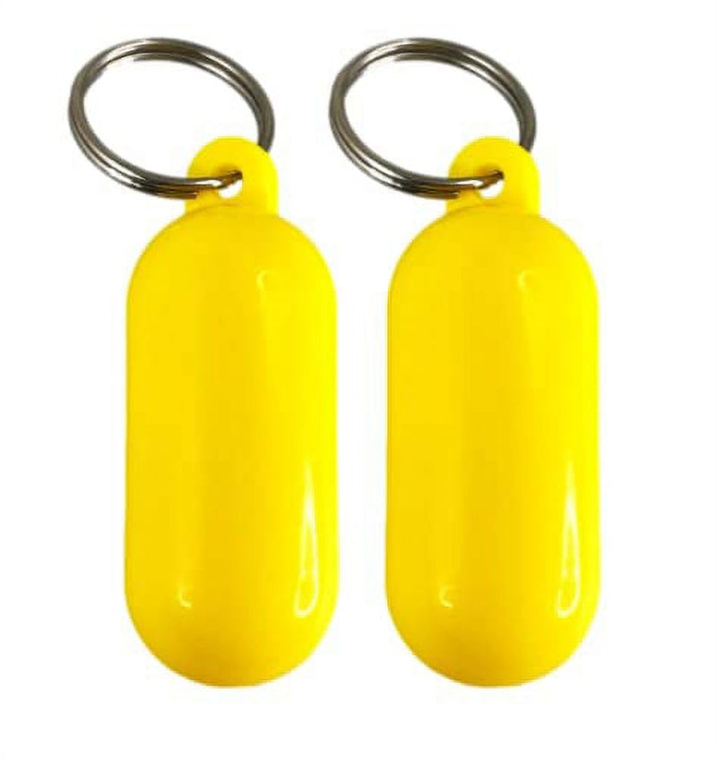 2 Pcs Yellow Floating Keychain Pills-Shape Float Key Rings for Boat Sailings Kayak Surfing Water Sports Floating Key Chain Sports Fan Key Chains Car Keychains Car Accessories, Sports Fan Key Chains