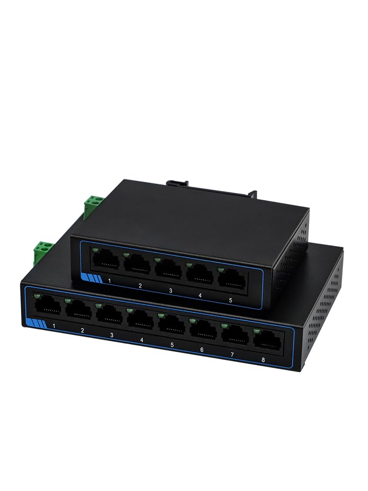 1000M 5 Ports Gigabit Ethernet Network Switch DC or Terminal Power Supply Plug and Play Supports Auto MDI/MDIX DIN Rail Installation and Desktop Placement Iron Casing USR-SG1005 1000M 5 Ports