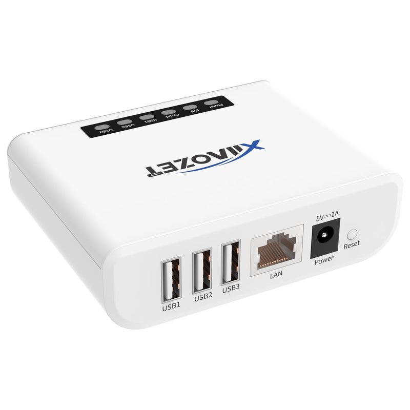 Wireless Print Server for Sharing 3 USB Printers Over Local Network, Easy Setup, Supports Image and Text Printing, Compatible with All RAW and IPP-Supported Printers LK300W. 3 USB Port