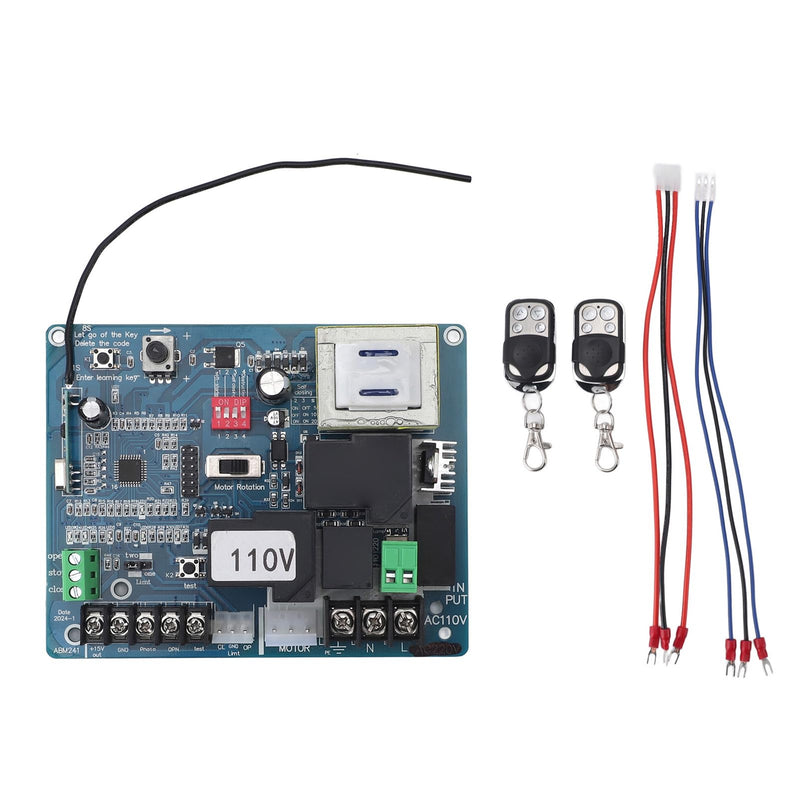 Universal Sliding Gate Opener Circuit Board, Remote Control Capability, 30m Remote Control Distance, Advanced Microcomputer Control (110V) 110V