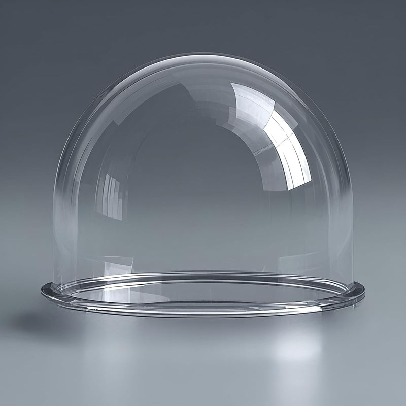 7" Acrylic Clear Dome Cover 177mm Diameter x 130mm High Transparent CCTV Security Camera Protective Housing Cover with Pre-drilled Mounting Holes
